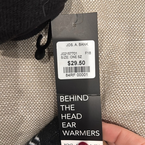 NWT Jos. A Bank Black behind the head ear warmers - Picture 3 of 3